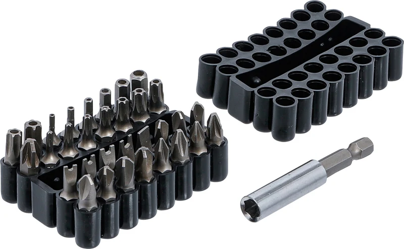 BGS DIY 763 Satz kurze Bits Antrieb 6,3mm (1/4") verschiedene Profile 33 teilig