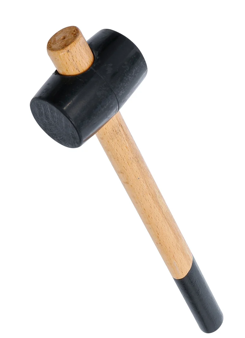 BGS DIY 1860 Gummihammer Holzstil Kopf-Ø 55mm Kopfgewicht 250g