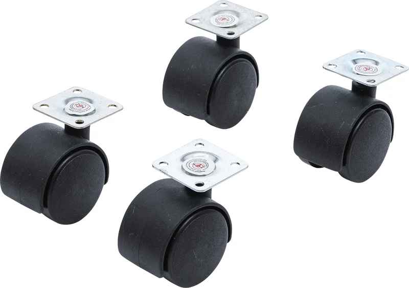 BGS DIY 80332 Satz Doppel Lenkrollen 40mm 4 teilig