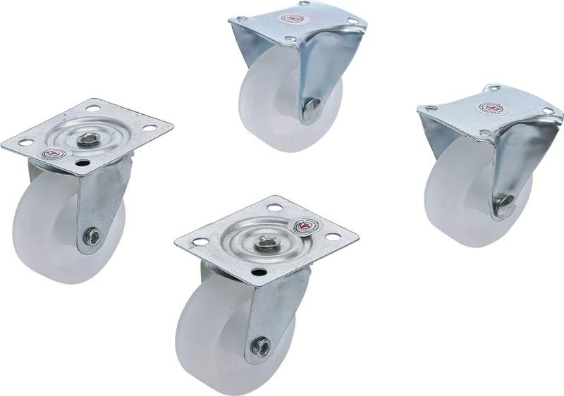 BGS DIY 80330 Satz Lenkrollen Bockrolle 40mm 4 teilig