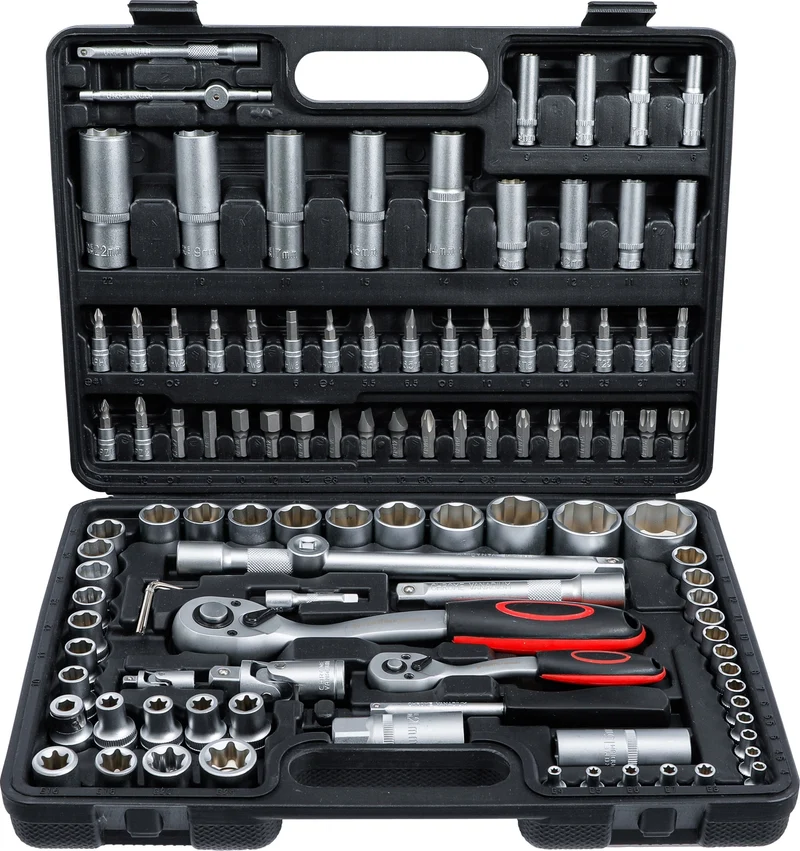 BGS DIY 2287 Satz Steckschlüssel Antrieb 6,3mm (1/4") & 12,5mm (1/2") 108 teilig
