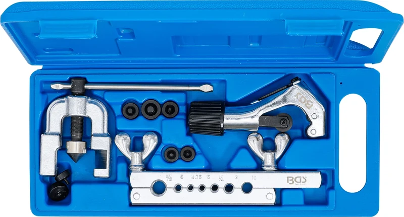 BGS 70221 Doppel Bördelgerät mit Rohrabschneider 10 teilig