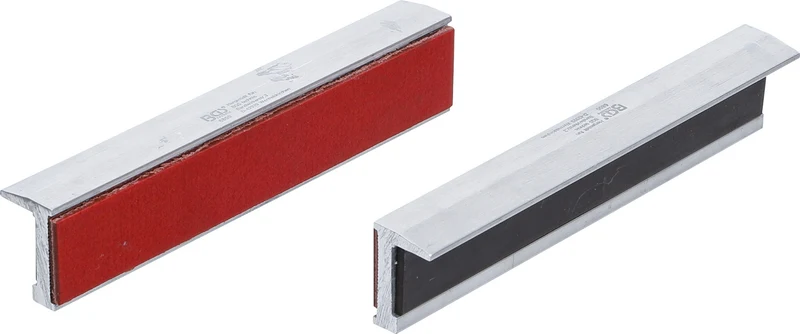 BGS 6800 Satz Schraubstock Schutzbacken aus Aluminium Breite 150mm mit Kunststoffauflage in rot 2 teilig