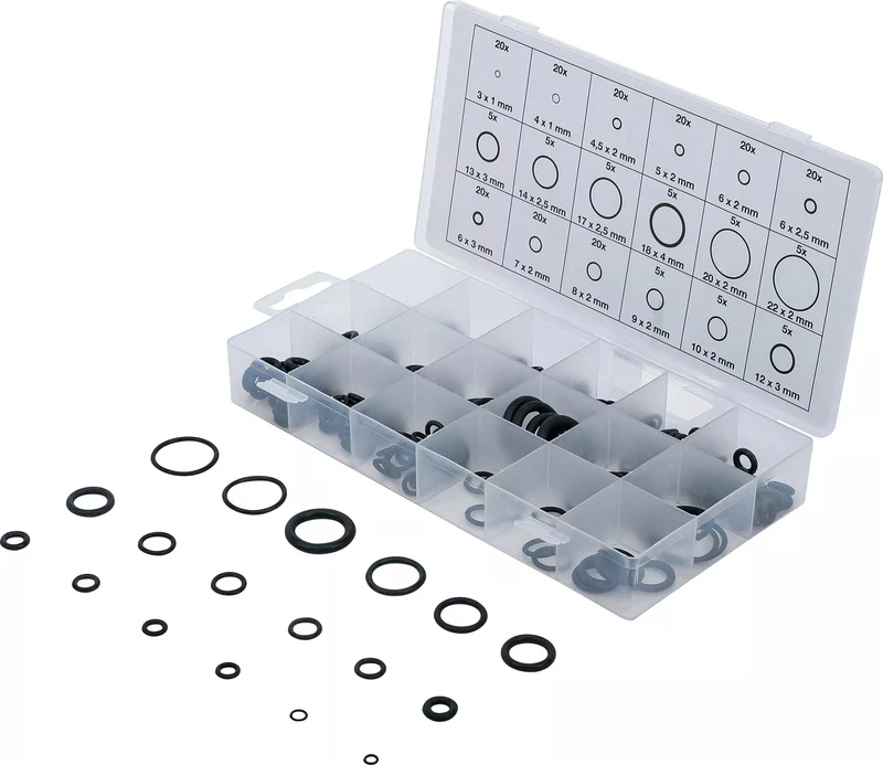 BGS 8044 Sortiment O-Ring Dichtungsringe Ø3-22 mm 225 teilig