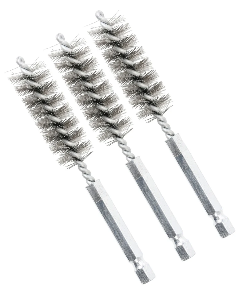 BGS 3078-15-S Stahlbürste 15mm Antrieb Außensechskant 6,3mm (1/4") 3 teilig