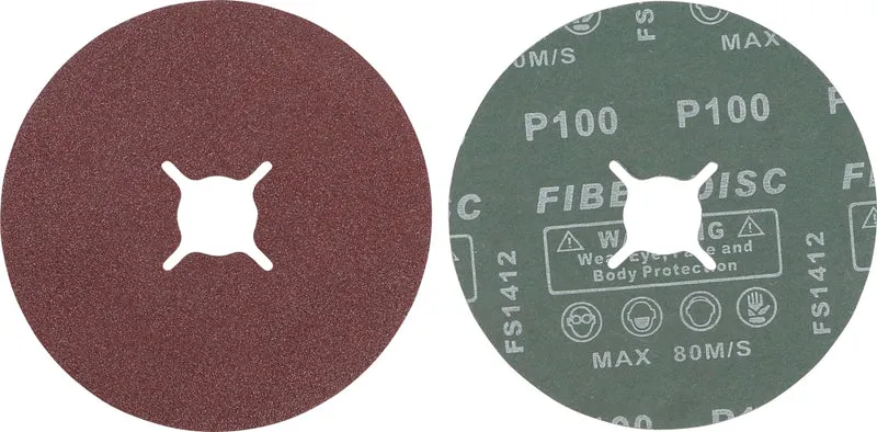 BGS 42028 Satz Fiber Schleifscheiben Körnung 100 Aluminiumoxid 10 teilig