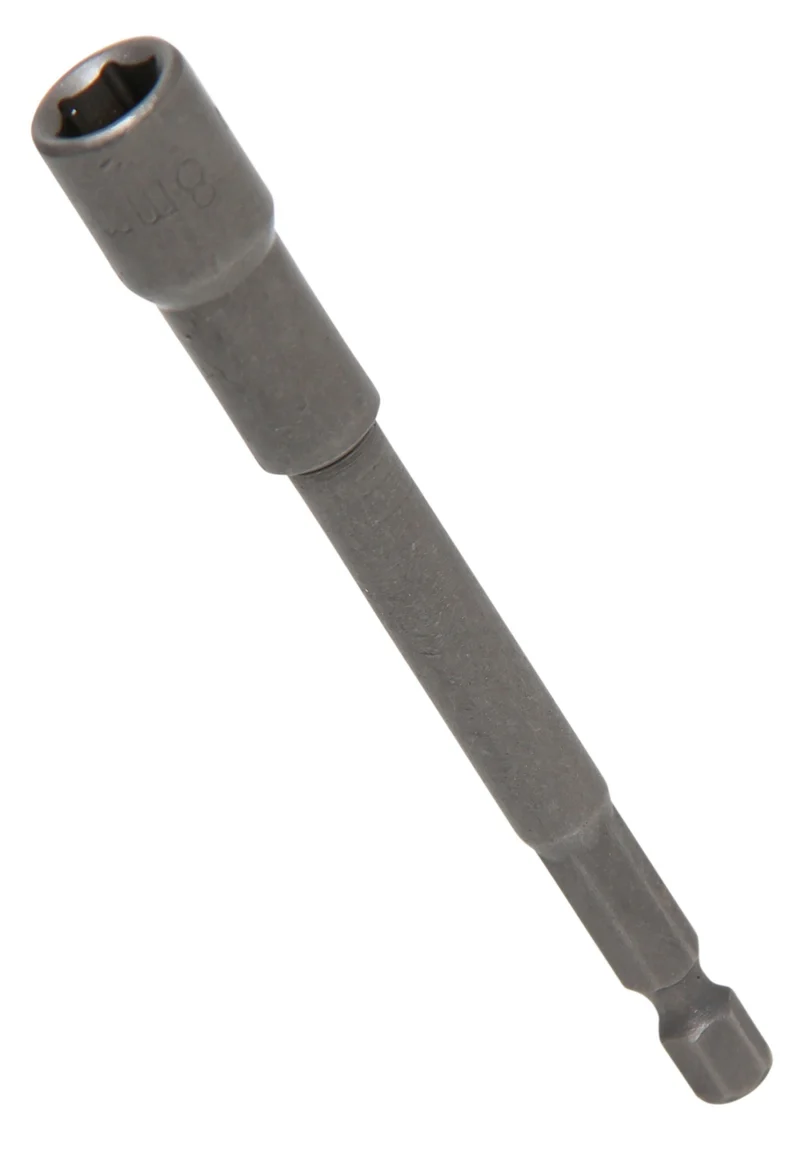 BGS 2764 Steckschlüsseleinsatz Sechskant extra lang Antrieb 6,3mm (1/4") für Bohrmaschinen SW 8mm