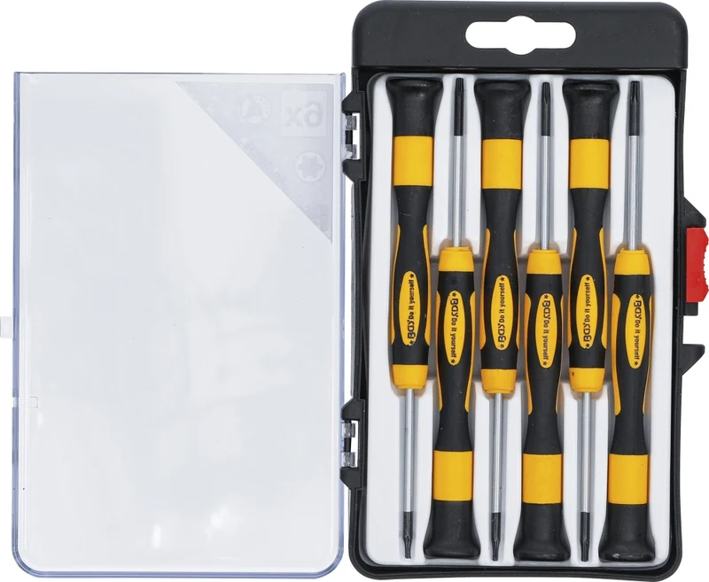 BGS DIY 35808 Satz Präzisions Schraubendreher T-Profil (für Torx) 6 teilig