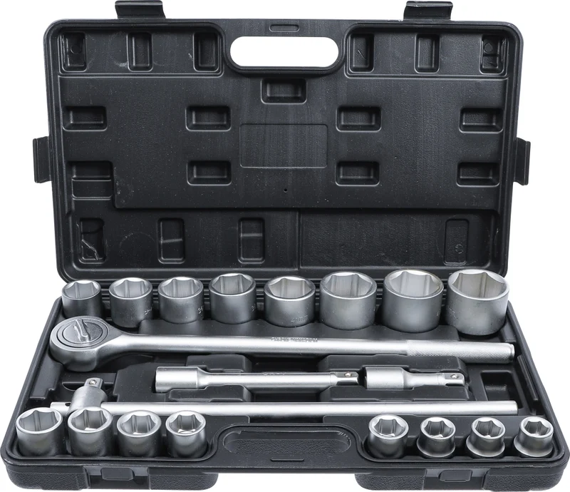 BGS DIY 1202 Satz Steckschlüssel Sechskant Antrieb 20mm (3/4") SW 19 - 50mm 20 teilig