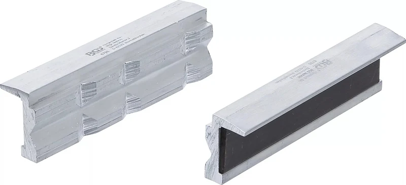 BGS 6796 Satz Schraubstock Schutzbacken aus Aluminium Breite 100mm mit V-Profil 2 teilig