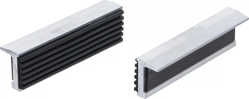 BGS 6795 Satz Schraubstock Schutzbacken aus Aluminium Breite 100mm mit Gummiauflage 2 teilig