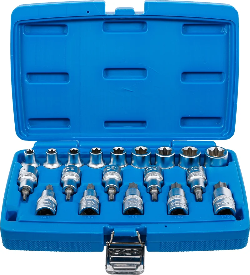 BGS 5100 Satz TORX Nüsse / Steckschlüssel innen und außen E-Profil 19teilig