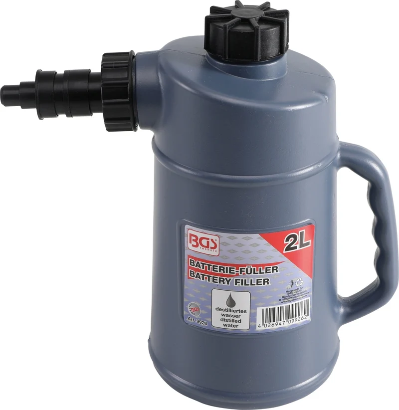 BGS 9926 Batteriefüller Kanne zum Auffüllen Batterie Automatikstop 2 Liter