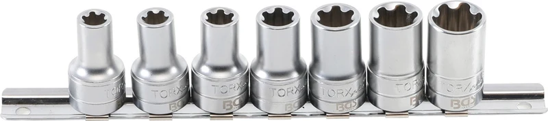 BGS 9587 Satz Steckschlüsseleinsätze T-Profil Plus (für Torx Plus) Antrieb Innenvierkant 10mm (3/8") SW 10EP - 20EP