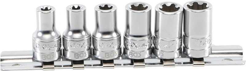 BGS 9588 Satz Steckschlüsseleinsätze T-Profil Plus (für Torx Plus) Antrieb Innenvierkant 6,3mm (1/4") SW 6EP - 12EP