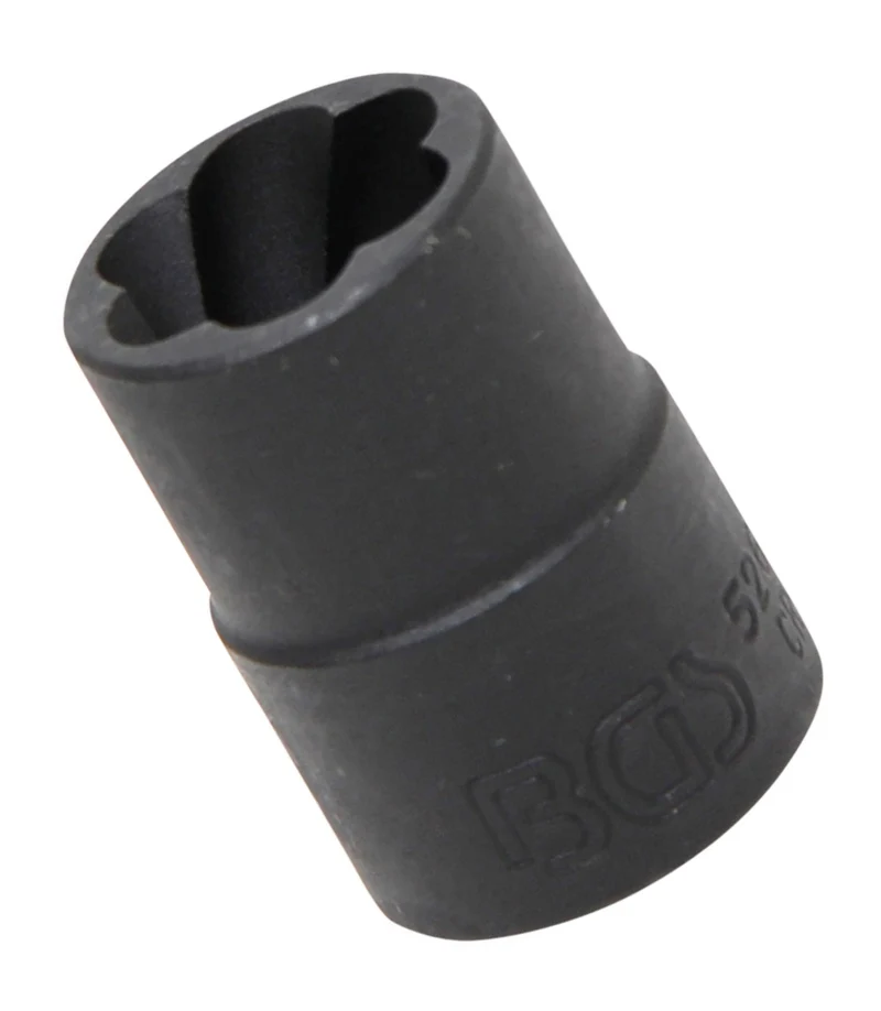 BGS 5266-15 Steckschlüsseleinsatz Spiralprofil Schraubenausdreher SW 15mm Antrieb 12,5mm (1/2")