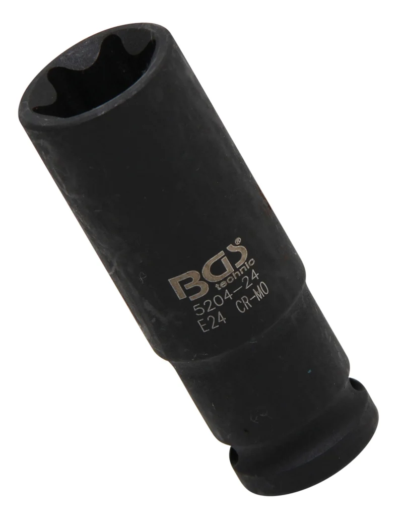 BGS 5204-24 Impact Nuss / Krafteinsatz E-Profil tief SW E24 Antrieb 12,5mm (1/2") für Schlagschrauber geeignet