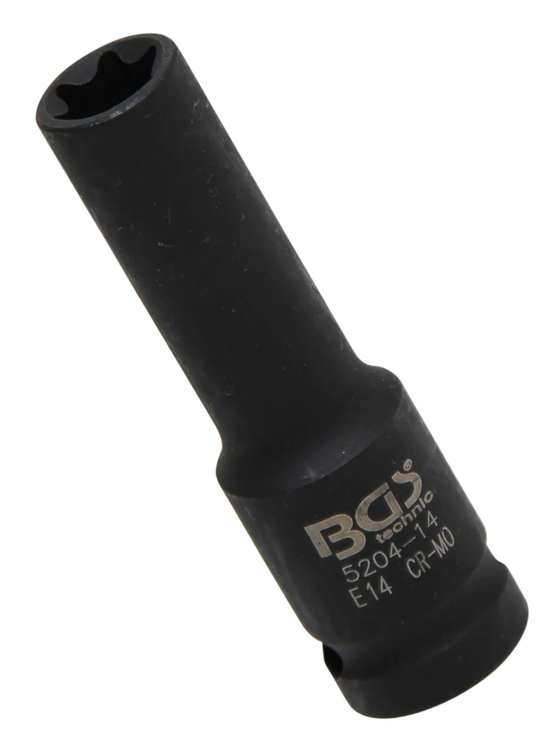 BGS 5204-14 Impact Nuss / Krafteinsatz E-Profil tief SW E14 Antrieb 12,5mm (1/2") für Schlagschrauber geeignet