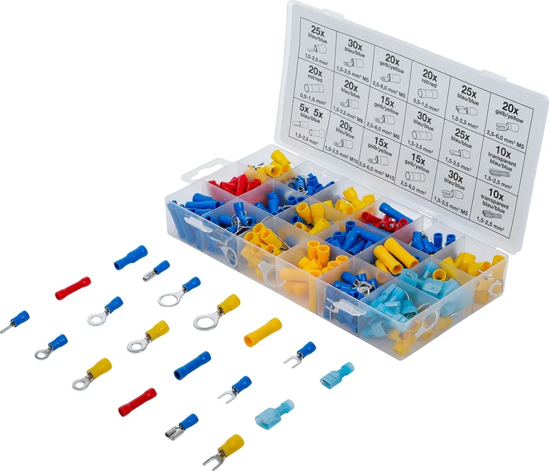 BGS 14110 Sortiment Kabelschuhe Kabelverbinder für KfZ Elektrik 360 teilig