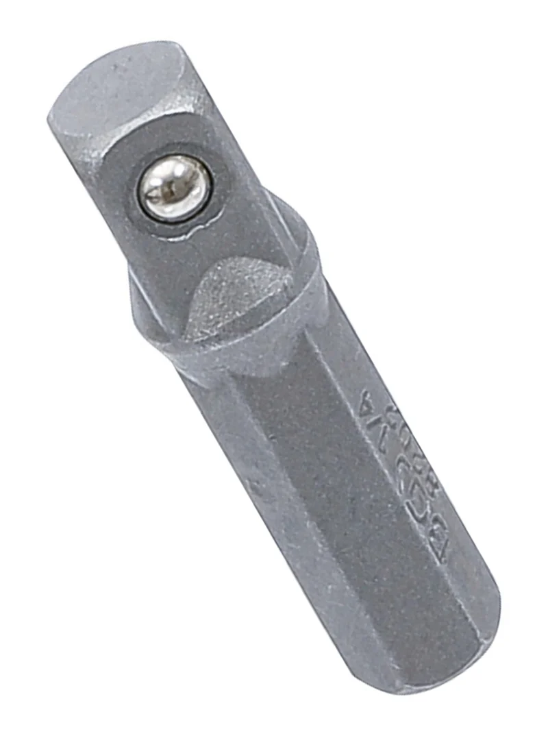 BGS 8202 Bitknarren Adapter Außensechskant 6,3mm (1/4") - Außenvierkant 6,3mm (1/4")
