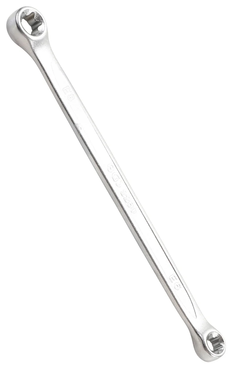 BGS 2265 Doppelringschlüssel mit E-Profil-Ringköpfen SW E7 x E11 warm geschmiedet
