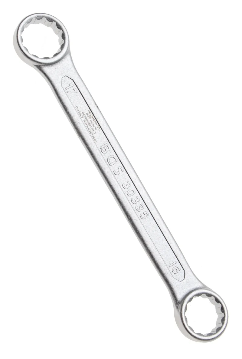 BGS 30335 Doppelringschlüssel extra flach SW 16 x 17mm metrisch kalt geschmiedet