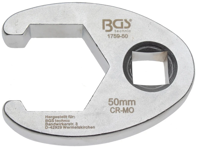 BGS 1759-50 Hahnenfuss / Krähenfuss Schlüssel SW 50mm mit 20mm (3/4") Antrieb
