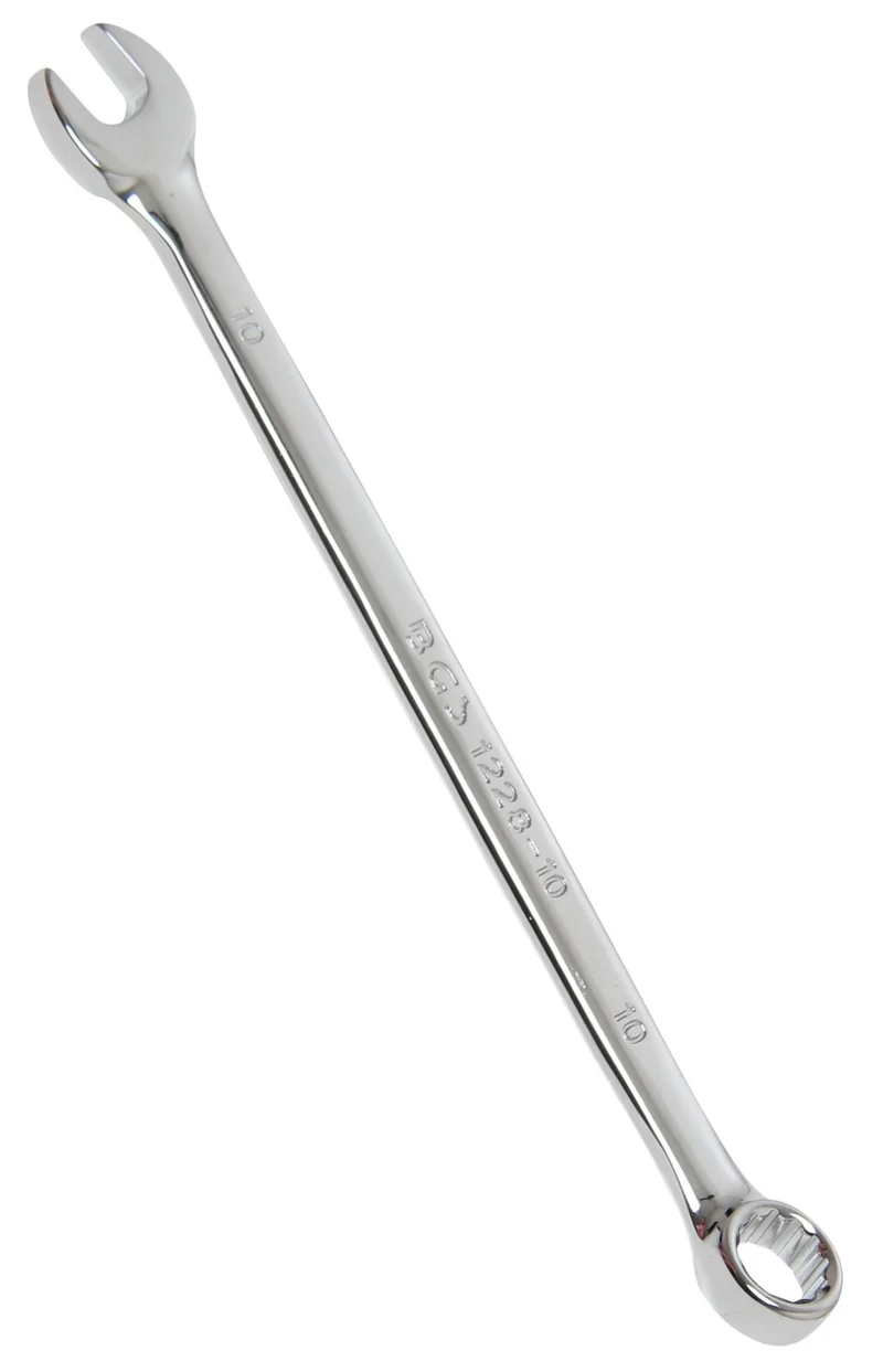 BGS 1228-10 Ringmaulschlüssel extra lang SW 10mm metrisch kalt geschmiedet hochglanz