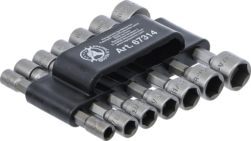 BGS DIY 67314 Steckschlüssel-Bit-Satz 6,3mm (1/4") metrisch und Zoll