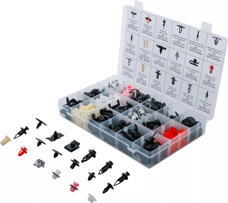 BGS 9047 Sortiment KFZ Befestigungsclips Clips für für Toyota, Lexus 360 teilig