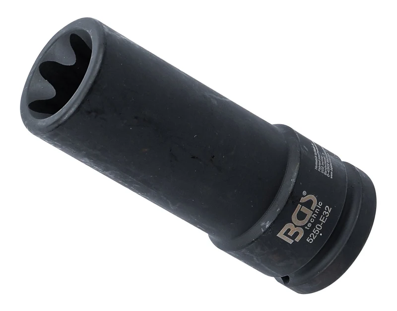 BGS 5250-E32 Impact Nuss E32mm E-Profil lang/tief Antrieb 20mm (3/4") für Schlagschrauber