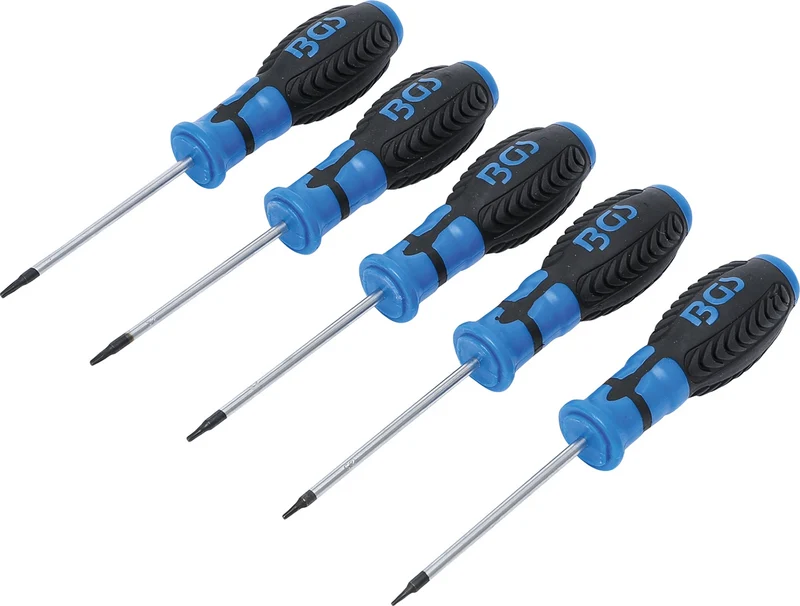 BGS 6826 Satz TORX Schraubendreher T6 T7 T8 T9 T10 mit Stirnlochbohrung