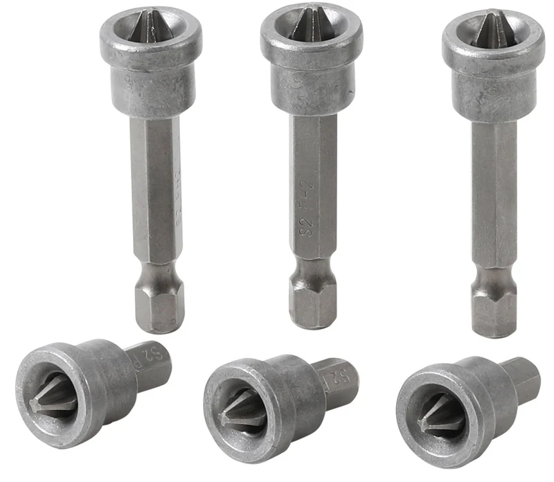 BGS DIY 50406 Satz Bits mit Tiefenstopp Kreuzschlitz PH2 für Gipskartonplatten Antrieb 6,3mm (1/4") 6 teilig