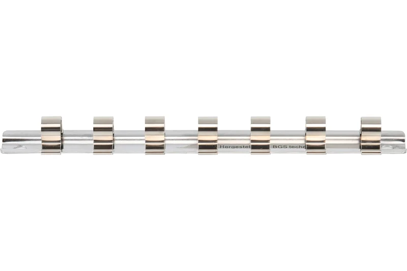 BGS 2317 Aufsteckschiene mit 7 Clips für Nüsse mit Vierkant 10mm (3/8")