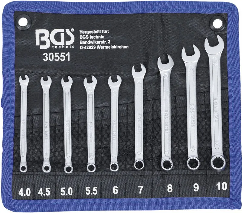 BGS 30551 Satz Maul-Ringschlüssel SW 4 - 10mm 9-teilig