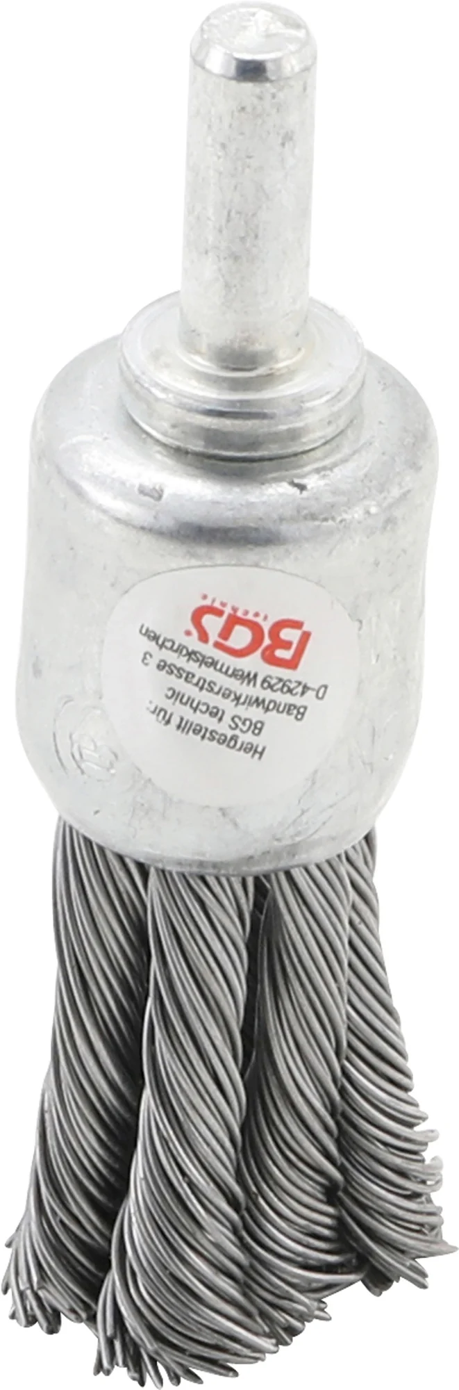 BGS 8363 Pinsel Drahtbürste gezopft Ø20mm Aufnahme Ø6mm Stift Stahl