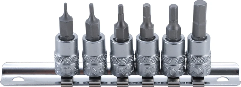 BGS 5151 Satz Bit Einsatz 1,5mm - 6mm Antrieb Innenvierkant 6,3 mm (1/4")