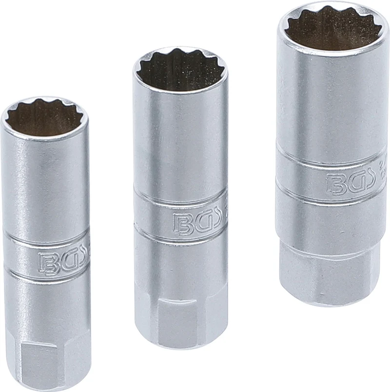 BGS 6858 Satz Zündkerzen Nüsse 14 - 16 - 18mm Antrieb 10mm (3/8") 3 teilig