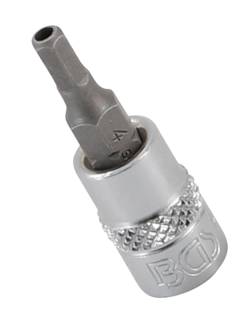 BGS 5156-4 Biteinsatz Innensechskant mit Bohrung 4mm HX4 Länge 38mm Antrieb 6,3mm (1/4")