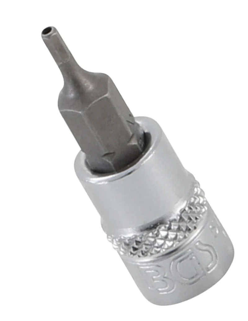 BGS 5156-2 Biteinsatz Innensechskant mit Bohrung 2mm HX2 Länge 38mm Antrieb 6,3mm (1/4")