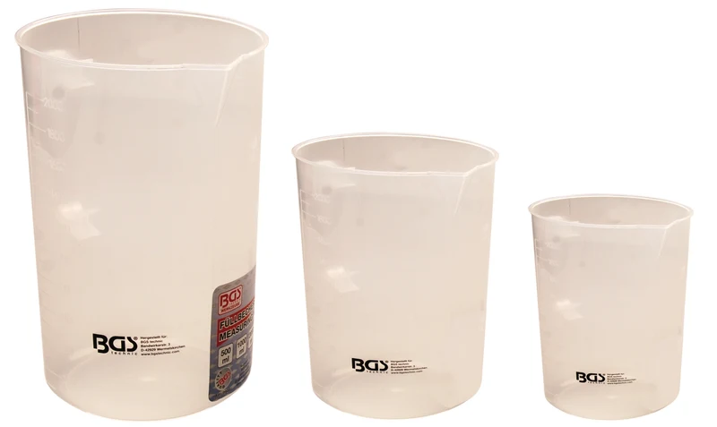 BGS 9946 Satz Messbecher 500ml 1000ml 2000ml 3 teilig