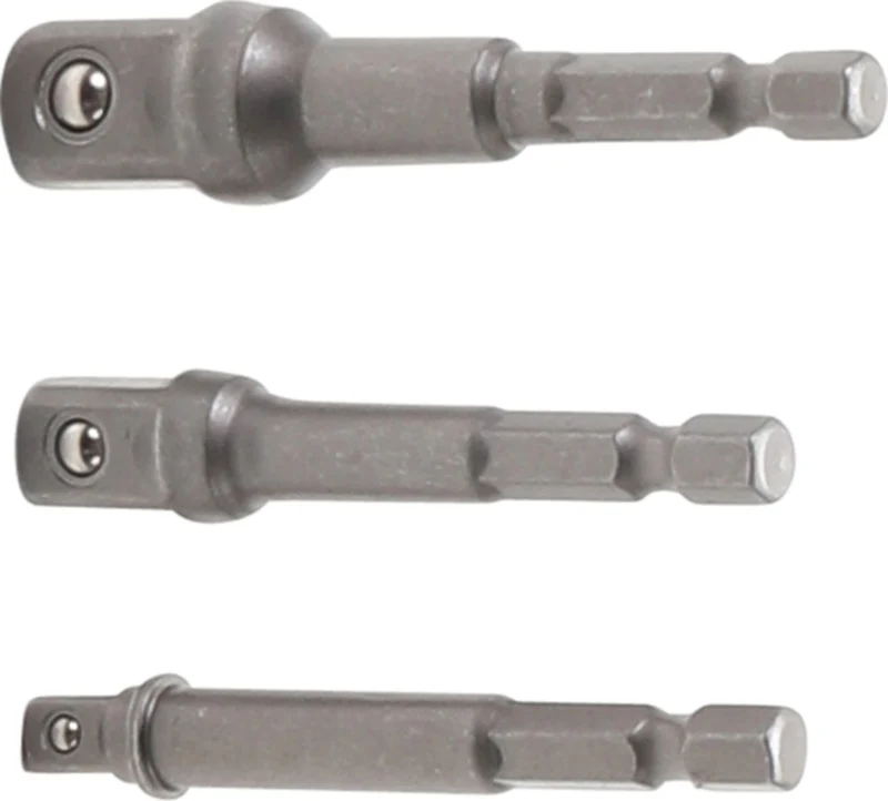 BGS 9685 Satz Adapter für Bohrmaschinen 6,3mm (1/4") 10mm (3/8") 12,5mm (1/2") 3 teilig