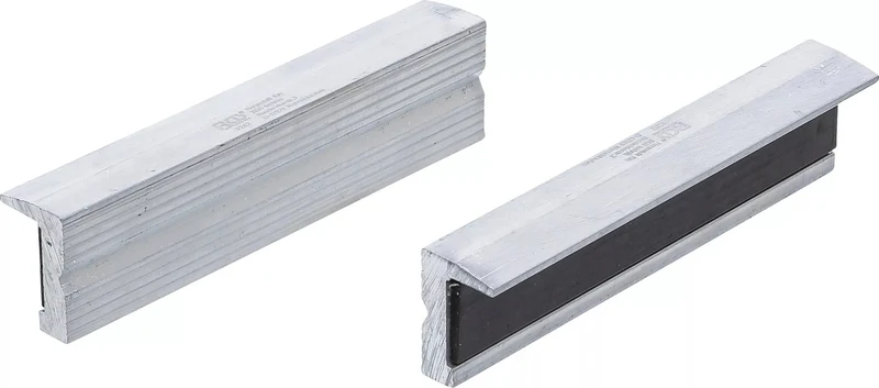 BGS 9282 Satz Schraubstock Schutzbacken aus Aluminium H Profil Breite 125mm 2 teilig