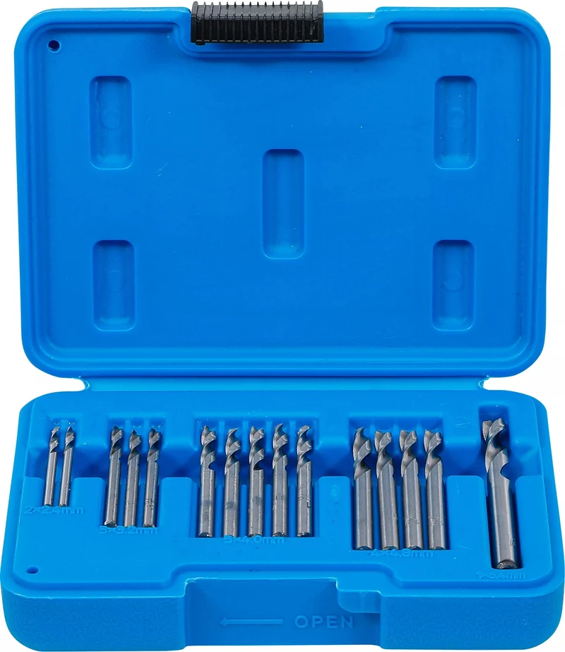 BGS 2097 Satz Blindnietbohrer HSS 2,4 - 6,4mm 15 teilig