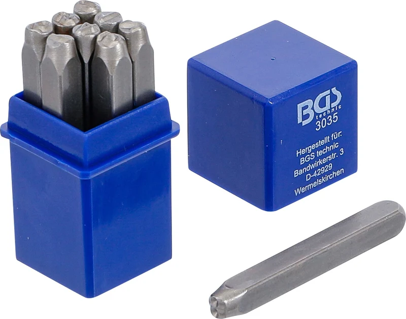 BGS 3035 Einschlagzahlen Höhe 5mm Zahl 0 1 2 3 4 5 6 7 8 9 - 9 teilig