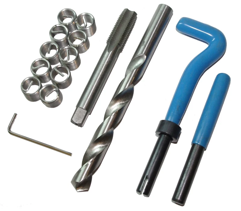 SATRA S-X38E Satz Gewindereparatur M10x1.25 Gewinde Set 15 tlg. inkl. Bohrer
