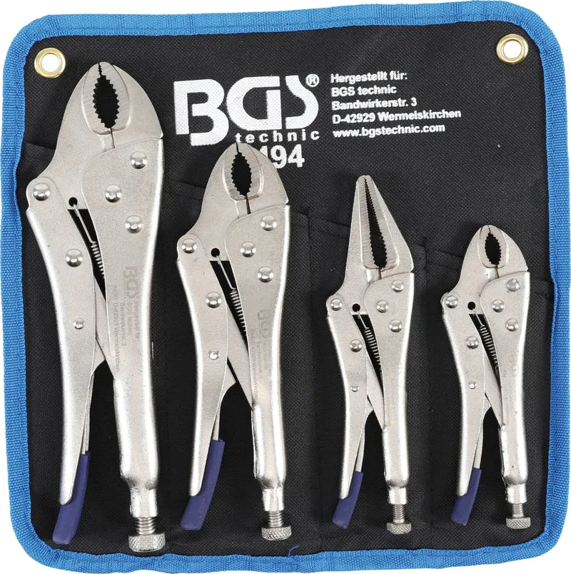 BGS 494 Satz Gripzangen 4 teiliger Satz 140mm + 180mm + 220mm + Langbeckzange