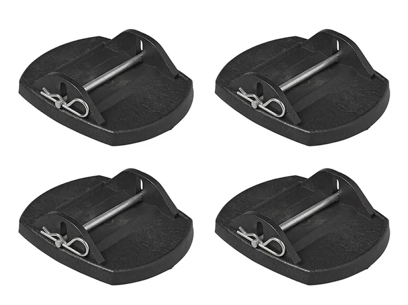 ProPlus 361528 4 Stück Stützplatten Unterlegplatten für Kurbelstütze Ausdrehstütze