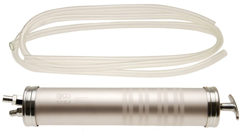 BGS 3064 Umfüllpumpe / Handpumpe mit Metallgehäuse (500 ml) für Öl, Diesel