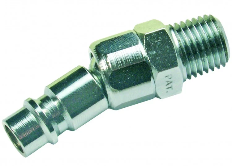 BGS 3228 Gewindestecknippel 12,8mm (1/4") Aussen auf Schnellkupplung mit Kugelgelenk ChromVanadium